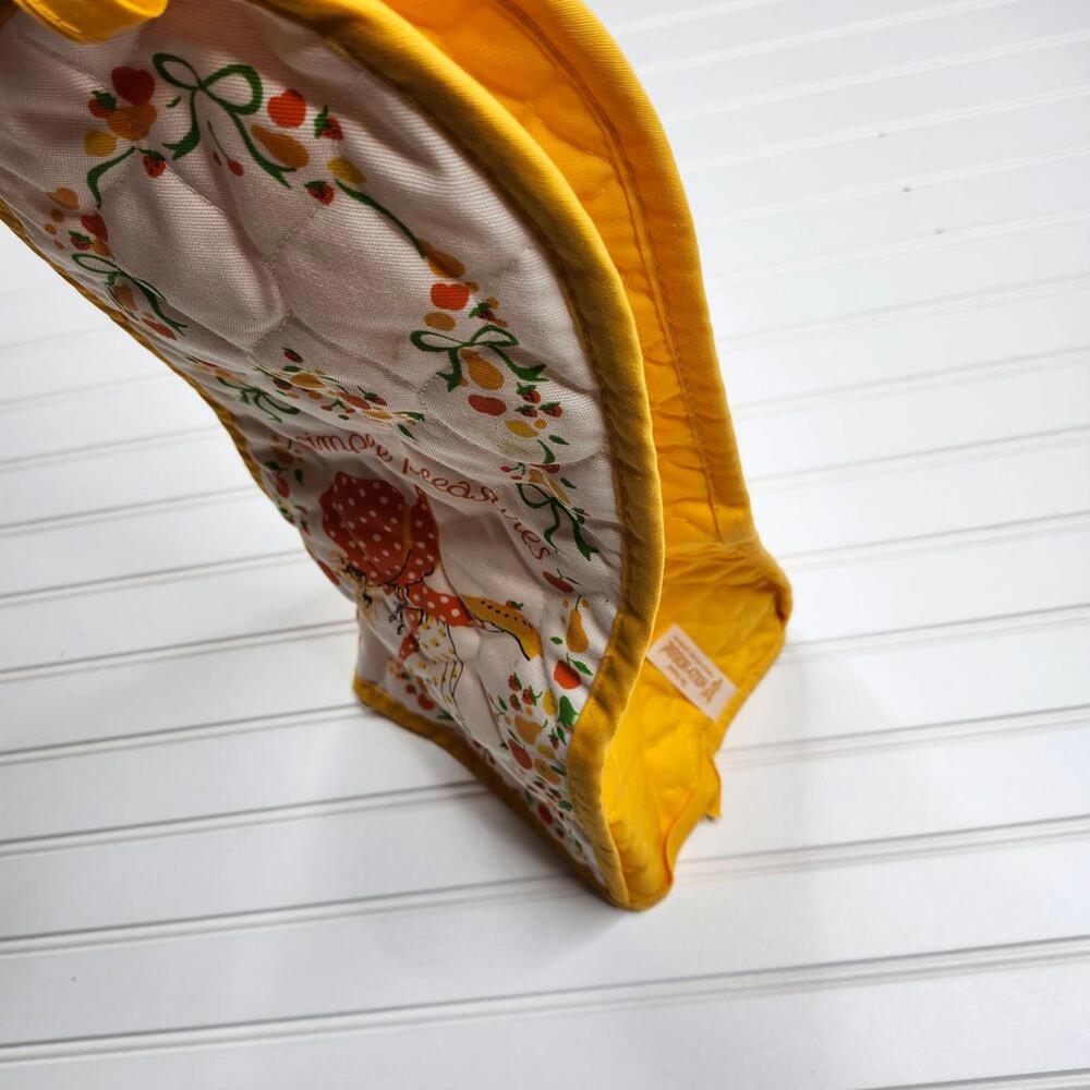 Vintage Holly Hobbie Oven Mitt Pot Holder Yellow Simple Pleasures Kitchen - Picture 6 of 6